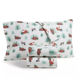 Martha Stewart Collection Printed Cotton Flannel 4-Pc. Farmhouse Truck, Full